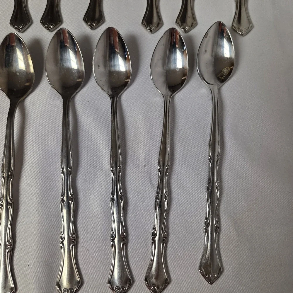 Onieda Colonial Mood Northland Stainless Ice Tea Spoons‎ Vintage Replacement